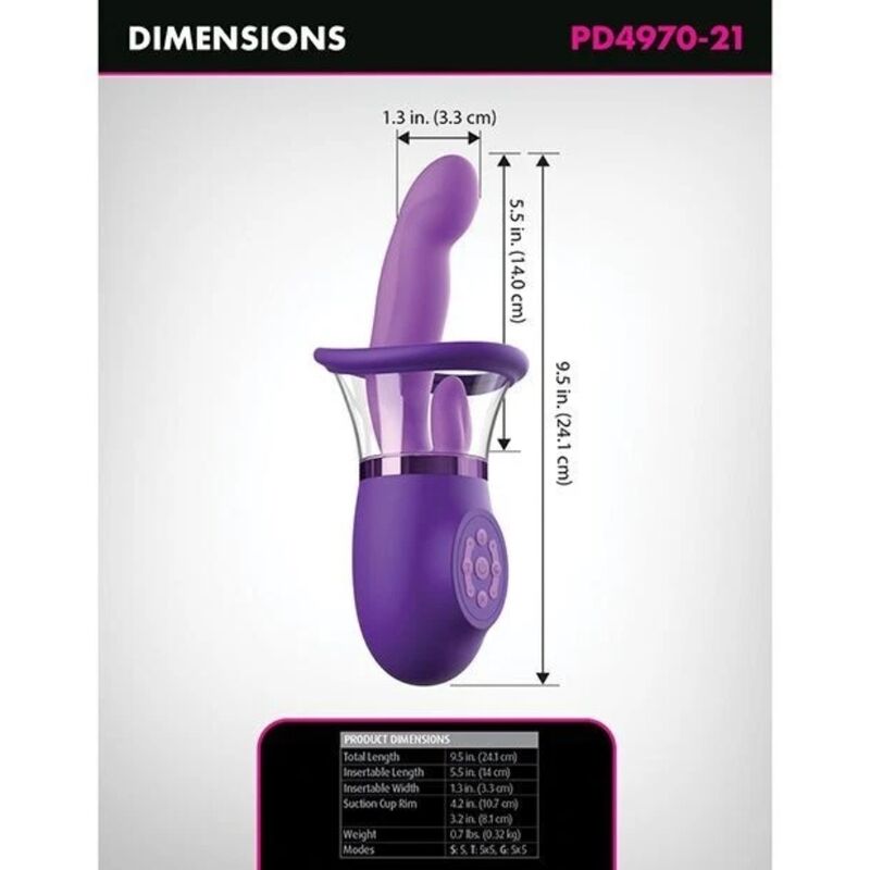 FANTASY FOR HER - ULTIMATE PLEASURE PRO PLUS RABBIT VIBRATOR PURPLE 20.3 CM - Imagen 4