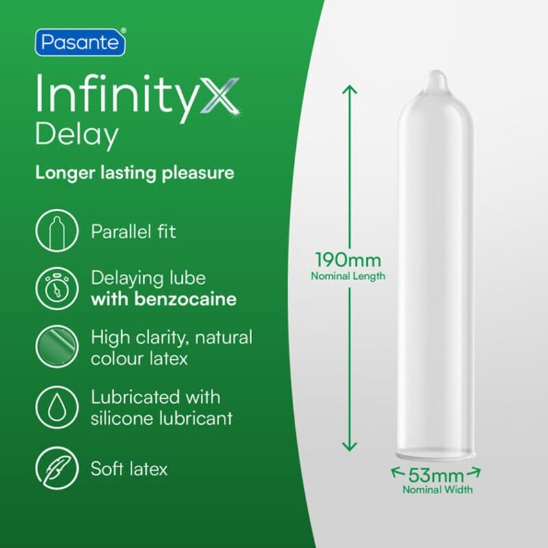 PASANTE - DELAY INFINITY CONDOMS 12 UNITS - Imagen 3