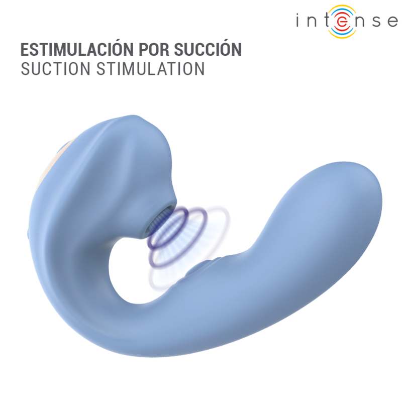 INTENSE - GINA MULTIFUNCTION CLITORAL STIMULATOR BLUE - Imagen 3