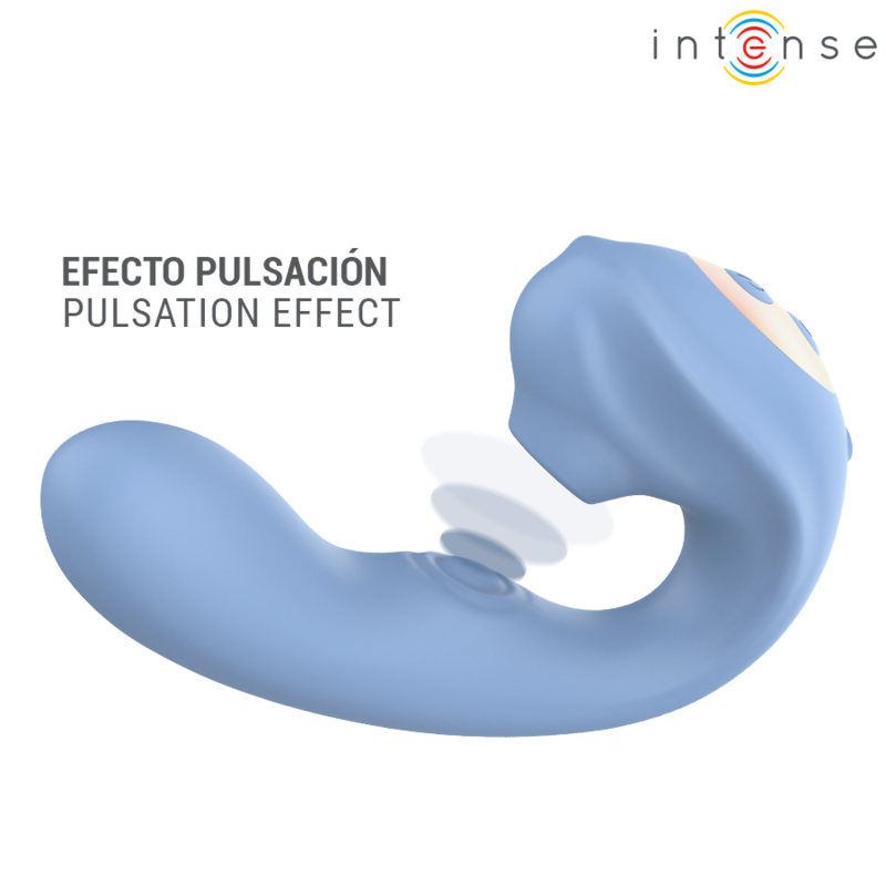 INTENSE - GINA MULTIFUNCTION CLITORAL STIMULATOR BLUE - Imagen 4