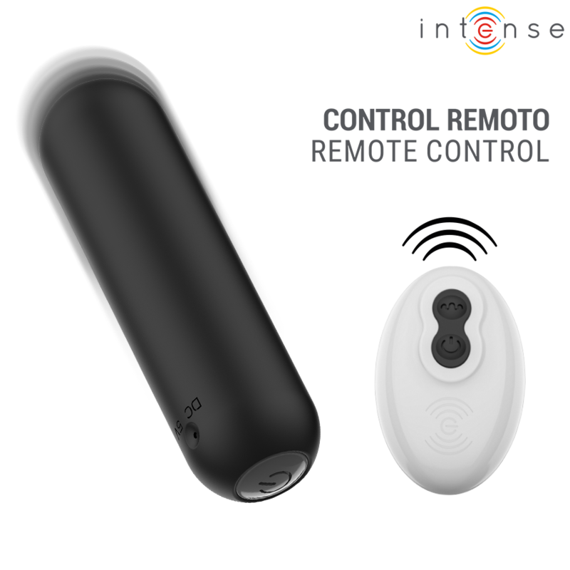 INTENSE - JUDY RECHARGEABLE VIBRATING BULLET WITH REMOTE CONTROL BLACK - Imagen 3