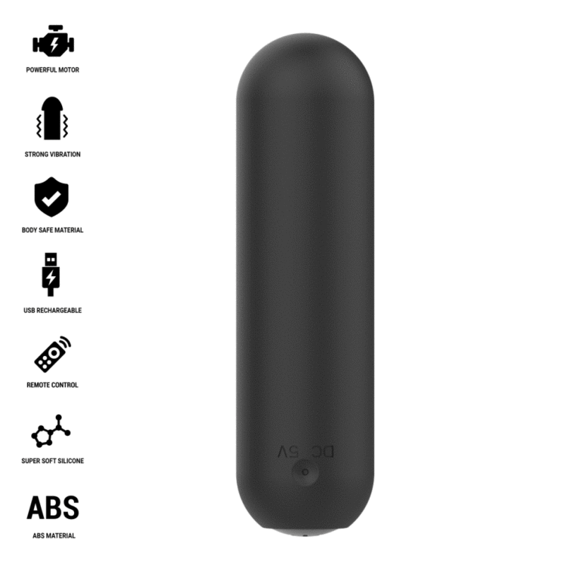 INTENSE - JUDY RECHARGEABLE VIBRATING BULLET WITH REMOTE CONTROL BLACK - Imagen 2