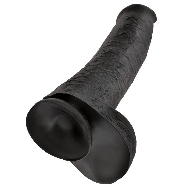 KING COCK - REALISTIC DILDO WITH TESTICLES 38 CM BLACK - Imagen 2