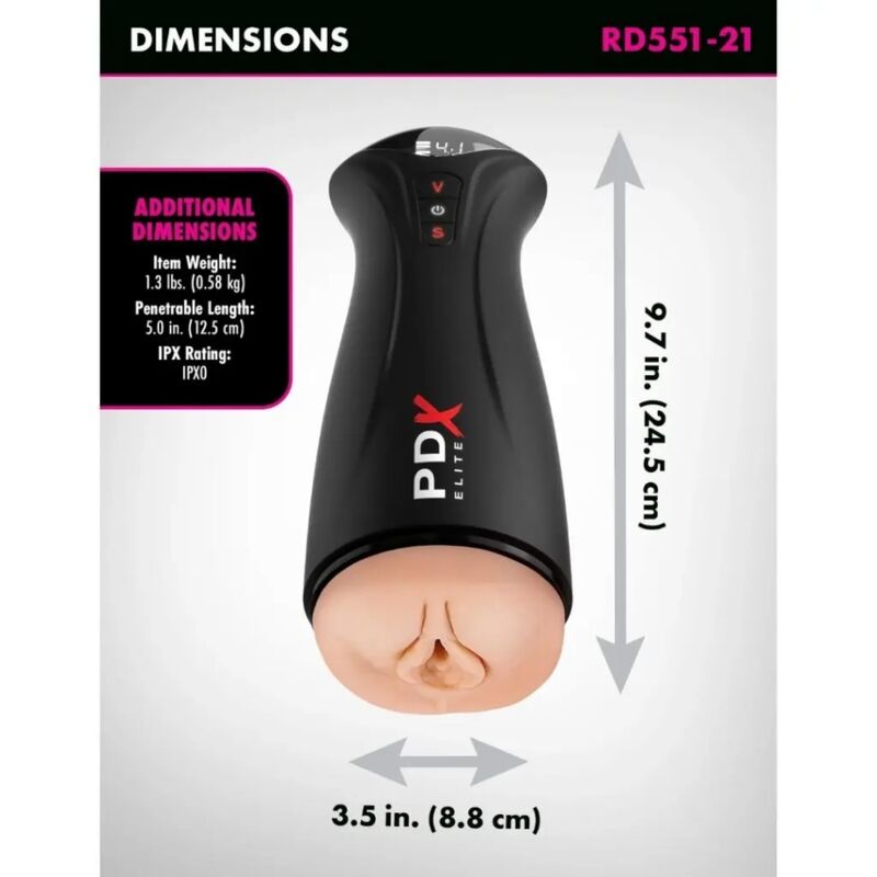 PDX ELITE - FAP-GASM INTERMITTENT SUCTION VIBRATION MASTURBATOR - Imagen 5
