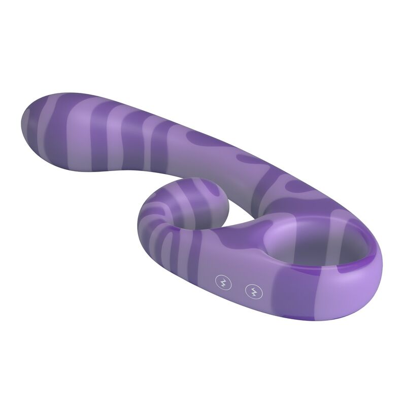PRETTY LOVE - SUMMER DOUBLE-ENDED VIBRATOR WITH HANDLE 19 CM Ø 3.5 CM PURPLE - Imagen 5