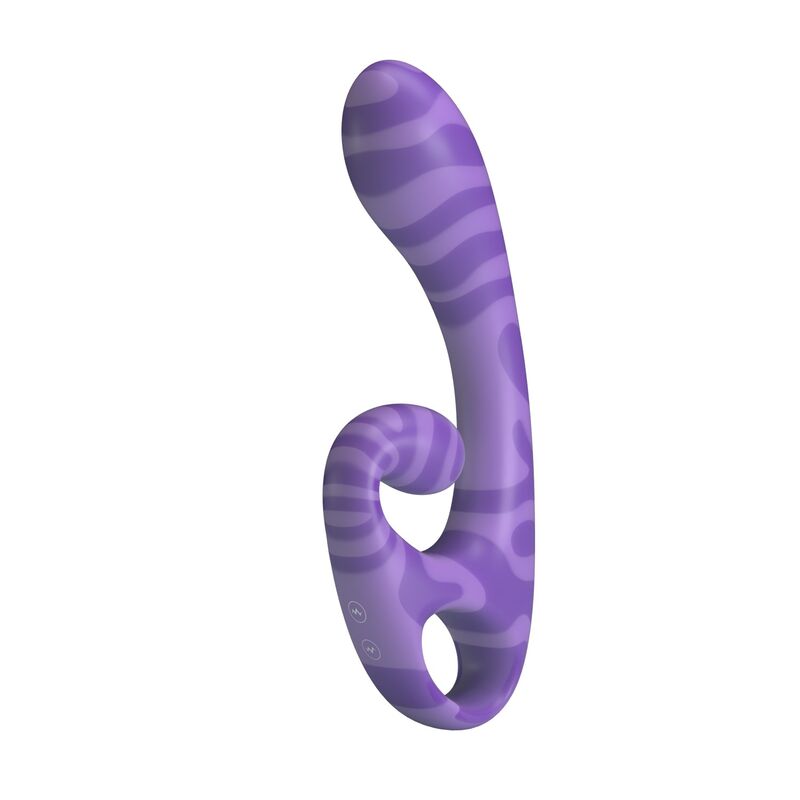 PRETTY LOVE - SUMMER DOUBLE-ENDED VIBRATOR WITH HANDLE 19 CM Ø 3.5 CM PURPLE - Imagen 2