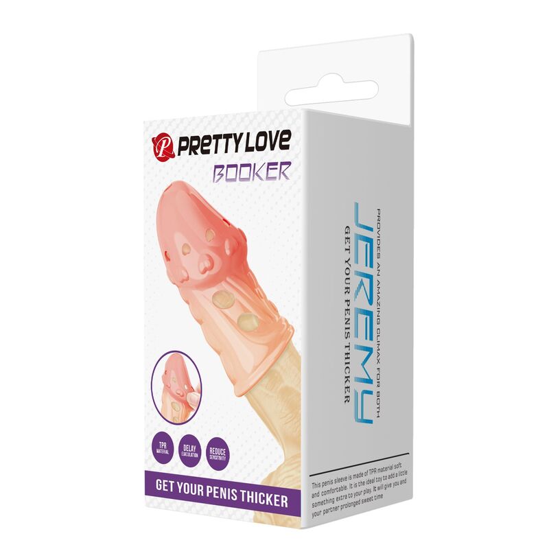 PRETTY LOVE - SOCKER TEXTURED PENIS SLEEVE NATURAL - Imagen 3