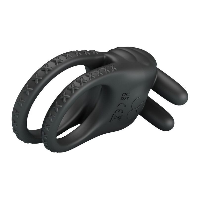 PRETTY LOVE - SINI RECHARGEABLE VIBRATING COCK RING 10 FUNCTIONS BLACK - Imagen 5