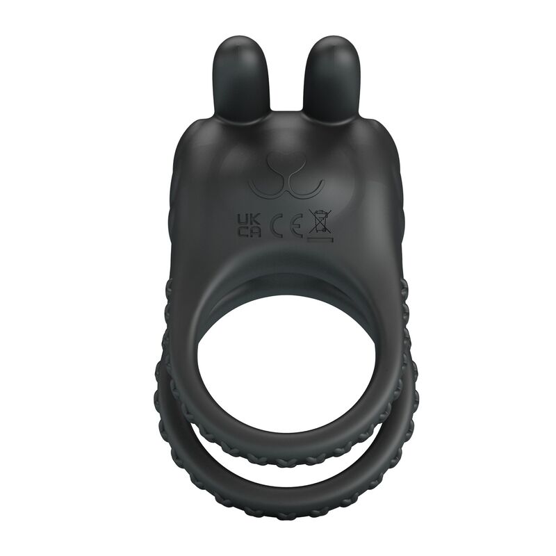 PRETTY LOVE - SINI RECHARGEABLE VIBRATING COCK RING 10 FUNCTIONS BLACK - Imagen 2
