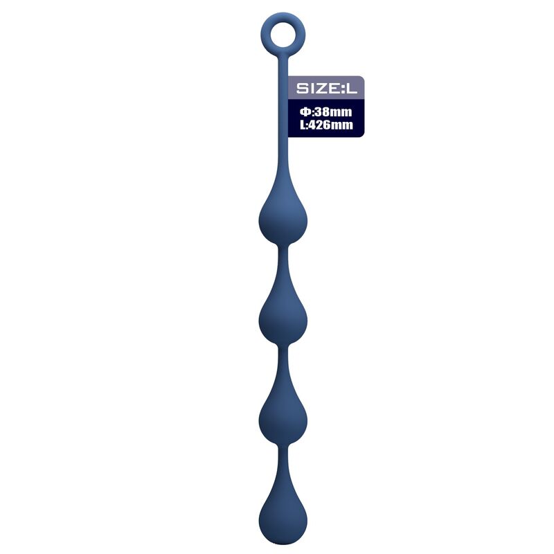 MR PLAY - BLUE SILICONE ANAL BEADS SIZE L 42.6 CM - Imagen 2