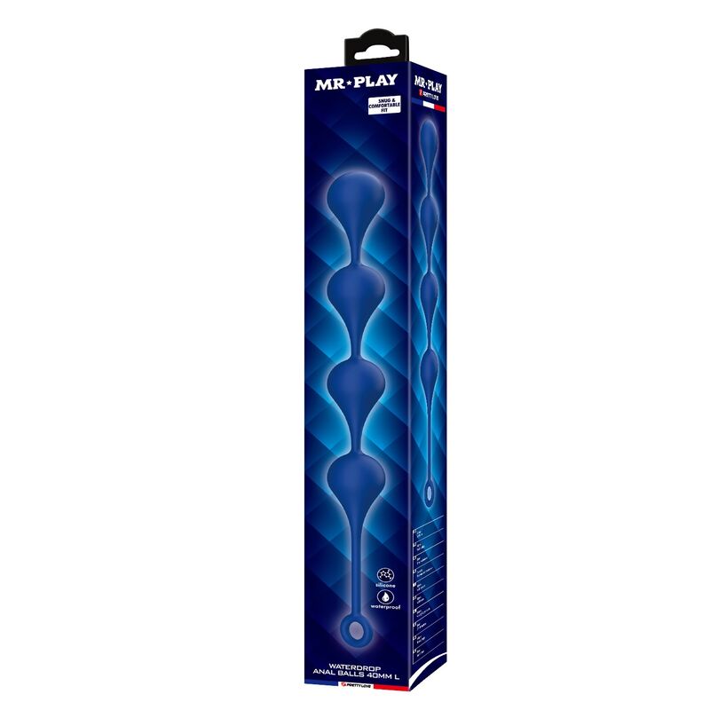 MR PLAY - BLUE SILICONE ANAL BEADS SIZE L 42.6 CM - Imagen 3