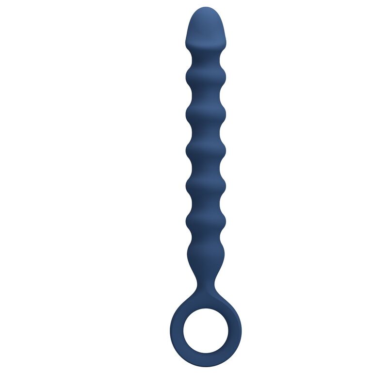 MR PLAY - BLUE SILICONE ANAL BEADS ANAL PLUG -Ø- 3,4 CM - 28.5 CM - Imagen 2