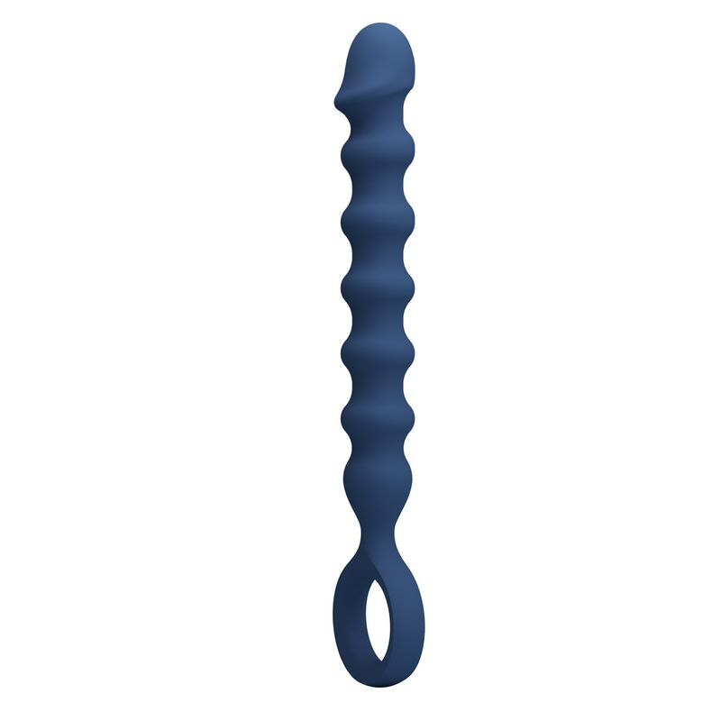 MR PLAY - BLUE SILICONE ANAL BEADS ANAL PLUG -Ø- 3,4 CM - 28.5 CM - Imagen 4