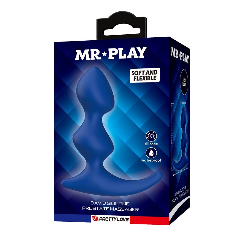 MR PLAY - ERGONOMIC BLUE ANAL PLUG - Imagen 2