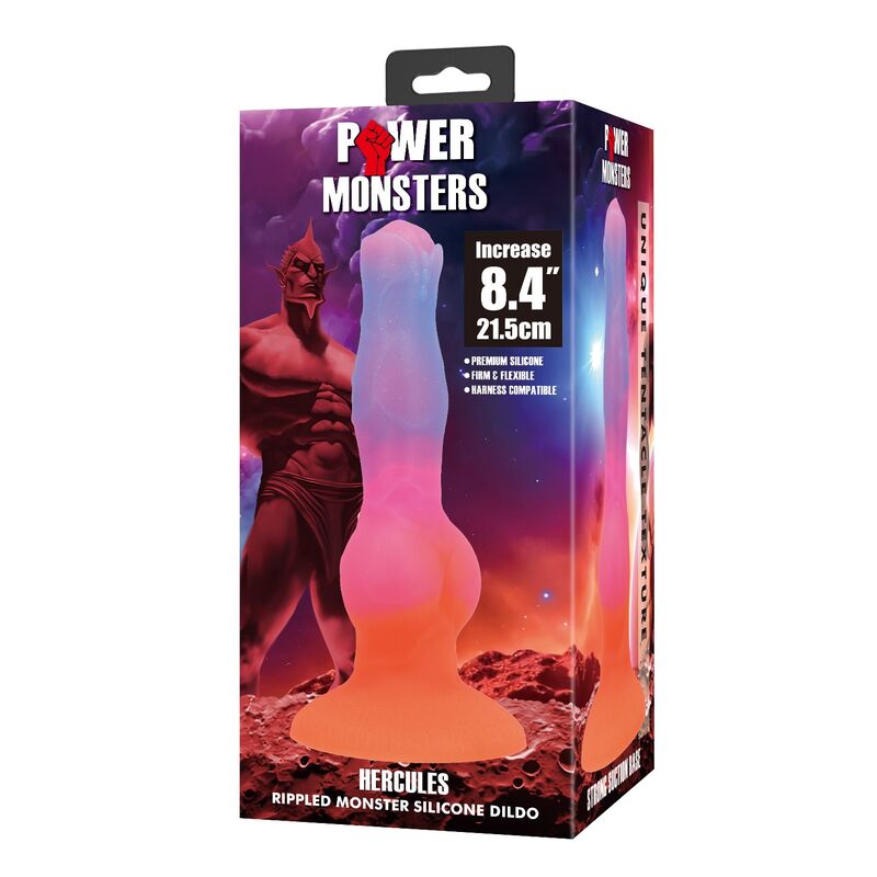 POWER MONSTERS - HERCULES FANTASY SILICONE DILDO 21.5 CM Ø 5 CM - Imagen 2