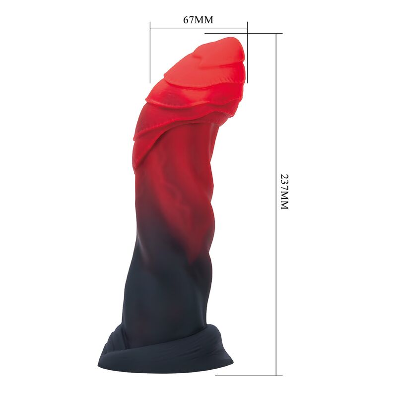 POWER MONSTERS - INFERNAL GOLIATH BICOLOR FANTASY SILICONE DILDO 25 CM Ø 6 CM - Imagen 5
