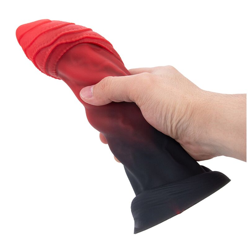POWER MONSTERS - INFERNAL GOLIATH BICOLOR FANTASY SILICONE DILDO 25 CM Ø 6 CM - Imagen 4