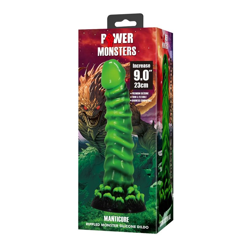 POWER MONSTERS - MANTICORE FANTASY SILICONE DILDO 23 CM Ø 5 CM - Imagen 3