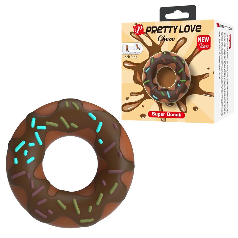 PRETTY LOVE - SUPER DONUT PENIS RING BROWN - Imagen 2