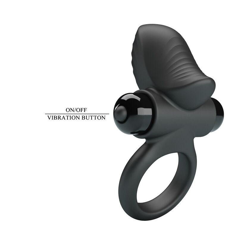 PRETTY LOVE - ADRIEN VIBRATING PENIS RING 10 FUNCTIONS BLACK - Imagen 2