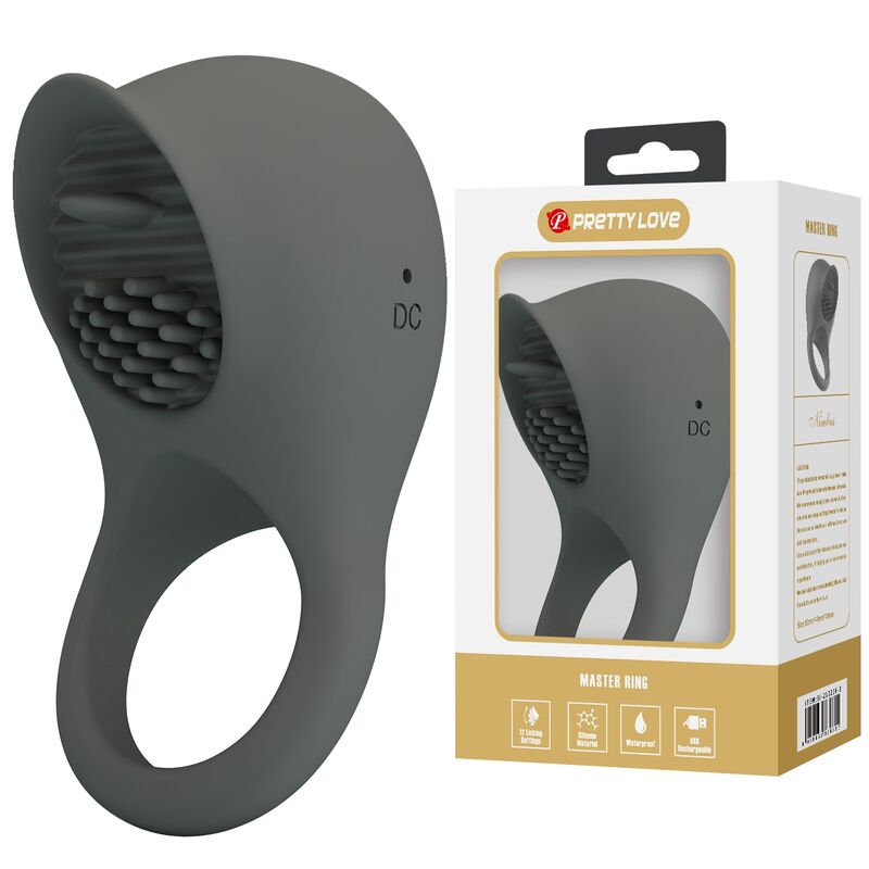PRETTY LOVE - RECHARGEABLE VIBRATING RING WITH ORAL STIMULATION - Imagen 2
