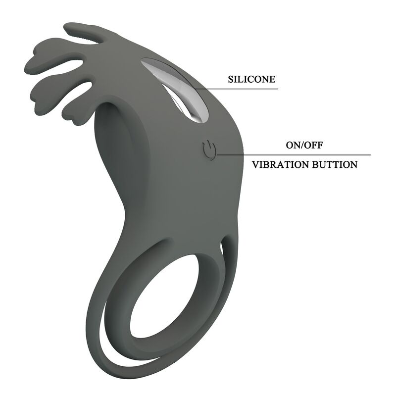 PRETTY LOVE - RECHARGEABLE VIBRATING RING WITH STIMULATOR - Imagen 2