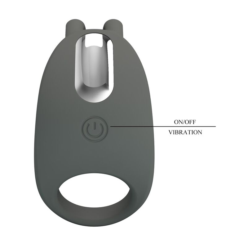 PRETTY LOVE - RECHARGEABLE VIBRATING RING WITH RABBIT STIMULATOR - Imagen 2