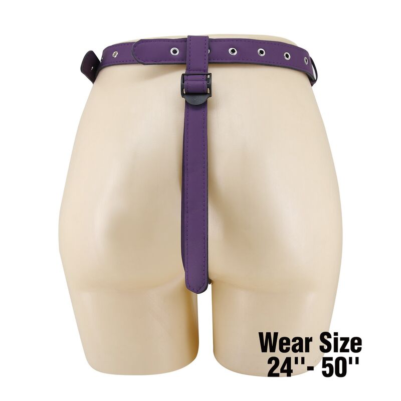 PRETTY LOVE - UNIVERSAL STRAP-ON HARNESS BRIEFS PURPLE AND BLACK - Imagen 4