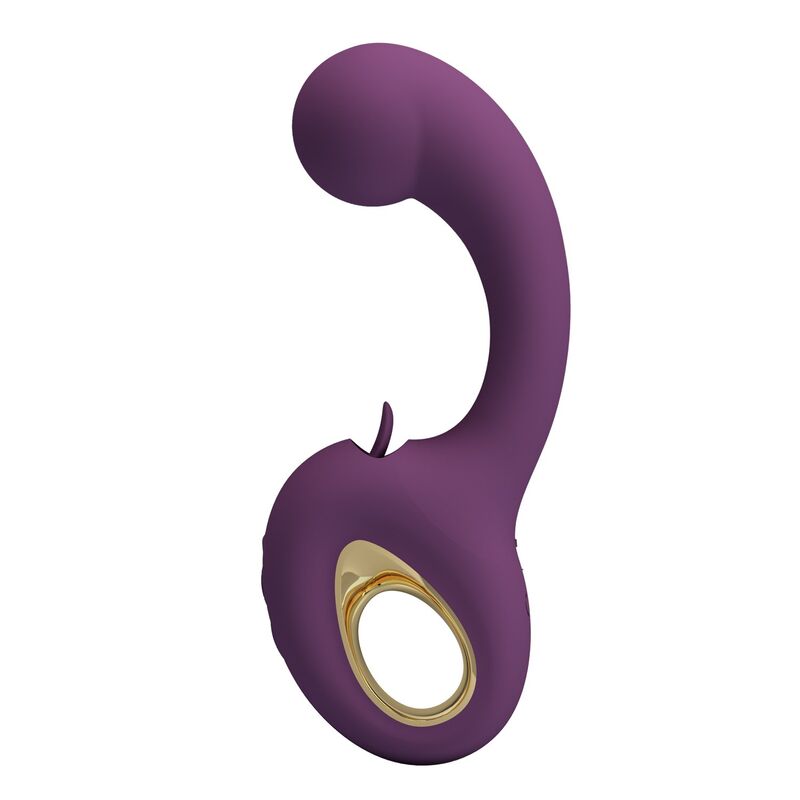 PRETTY LOVE - BRYNNLEE RECHARGEABLE VIBRATOR WITH ORAL STIMULATOR 10 VIBRATIONS 5 LICKING FUNCTIONS PURPLE - Imagen 4