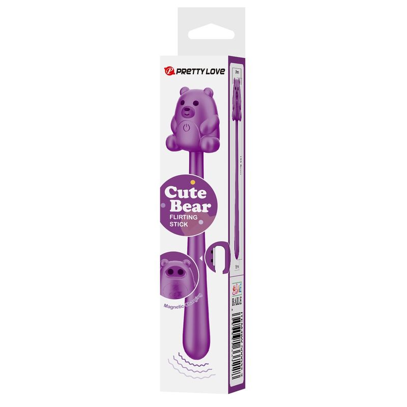 PRETTY LOVE - CUTE BEAR FLIRTING STICK RECHARGEABLE VIBRATOR - Imagen 2