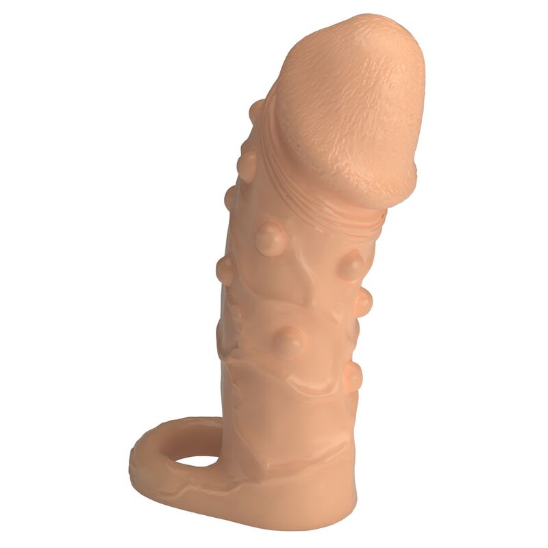 PRETTY LOVE - DORT PENIS EXTENSION SLEEVE 14 CM Ø 4 CM NATURAL - Imagen 5