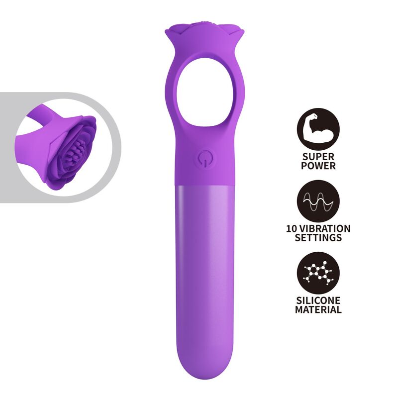 PRETTY LOVE - GIANA RECHARGEABLE MINI VIBRATOR MASSAGER PURPLE - Imagen 2