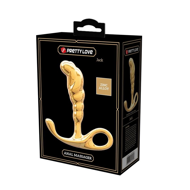 PRETTY LOVE - JACK ZINC ALLOY PROSTATE MASSAGER GOLD - Imagen 2