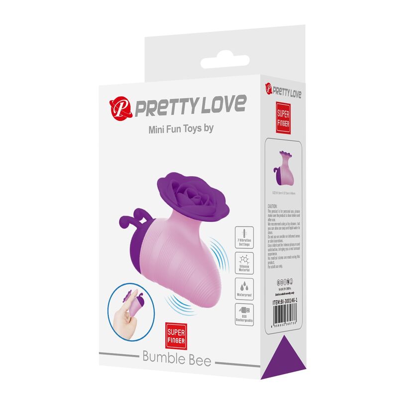 PRETTY LOVE - LITTLE BEE RECHARGEABLE CLITORAL STIMULATOR 7 MODES PURPLE-PINK - Imagen 3