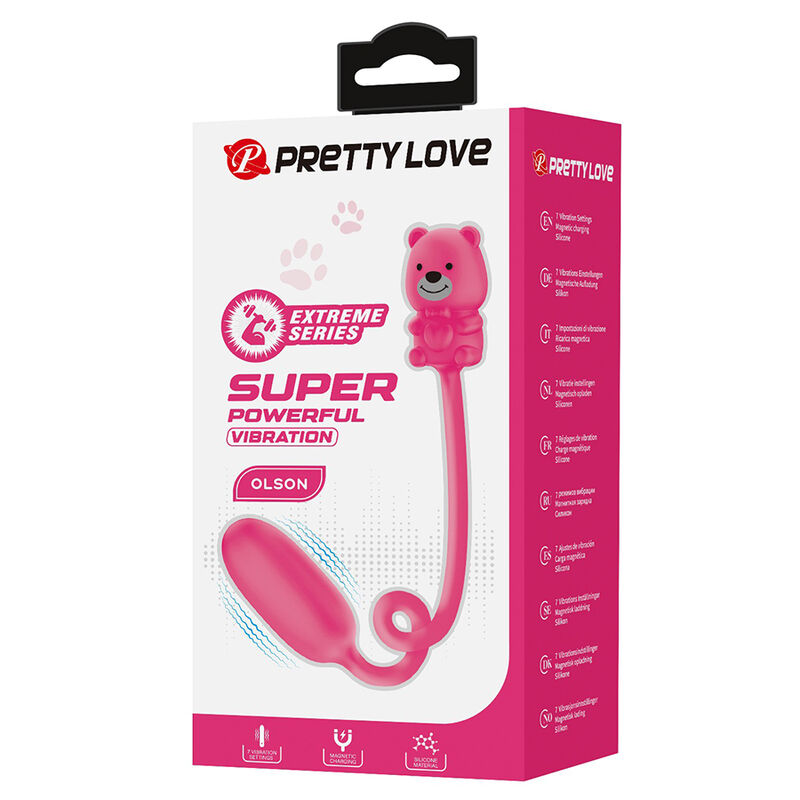 PRETTY LOVE - OLSON RECHARGEABLE BULLET VIBRATOR WITH WIRED CONTROLLER PINK - Imagen 3