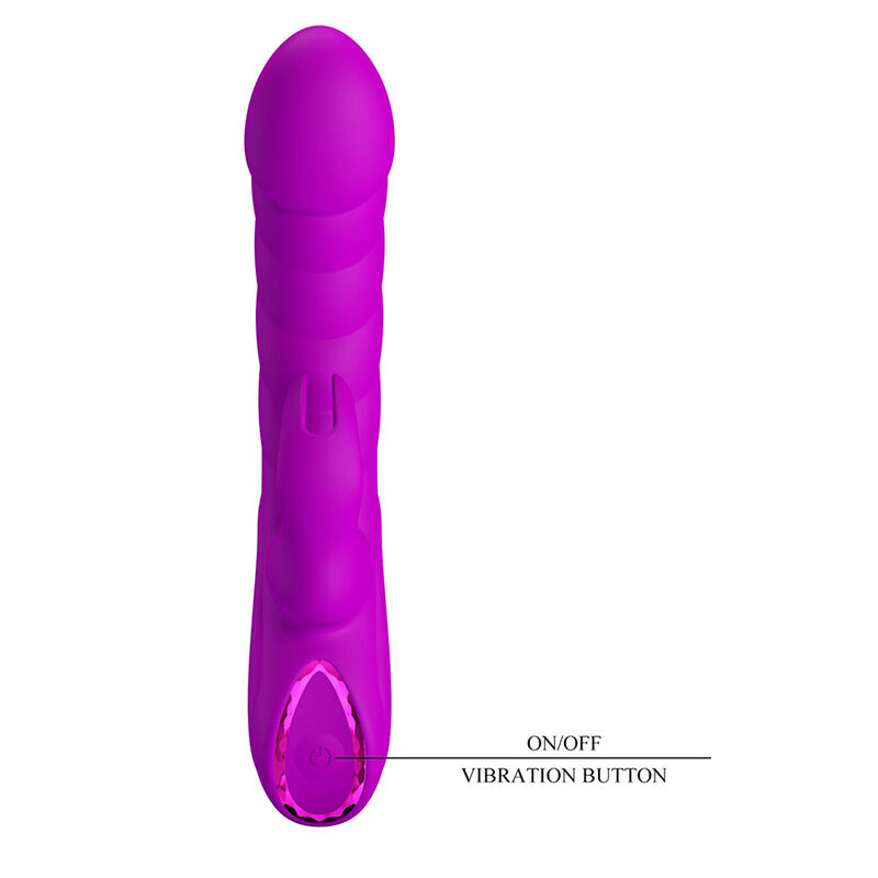 PRETTY LOVE - MONICA RECHARGEABLE DUAL STIMULATION G-SPOT AND CLITORAL VIBRATOR PURPLE - Imagen 4