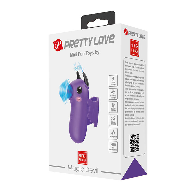PRETTY LOVE - MAGIC DEVIL PURPLE RECHARGEABLE FINGER STIMULATOR - Imagen 2
