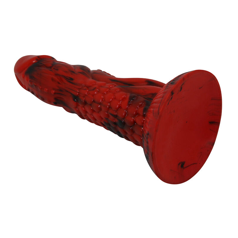 POWER MONSTERS - MINOTAUR FANTASY DILDO WITH SUCTION CUP 21 CM Ø 5 CM RED BLACK - Imagen 3