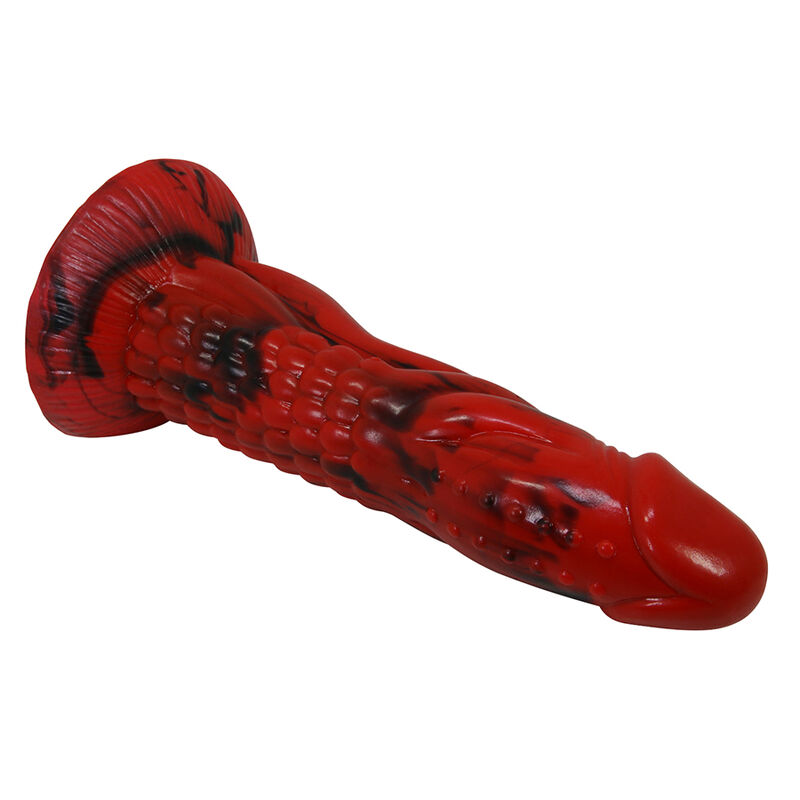 POWER MONSTERS - MINOTAUR FANTASY DILDO WITH SUCTION CUP 21 CM Ø 5 CM RED BLACK - Imagen 4