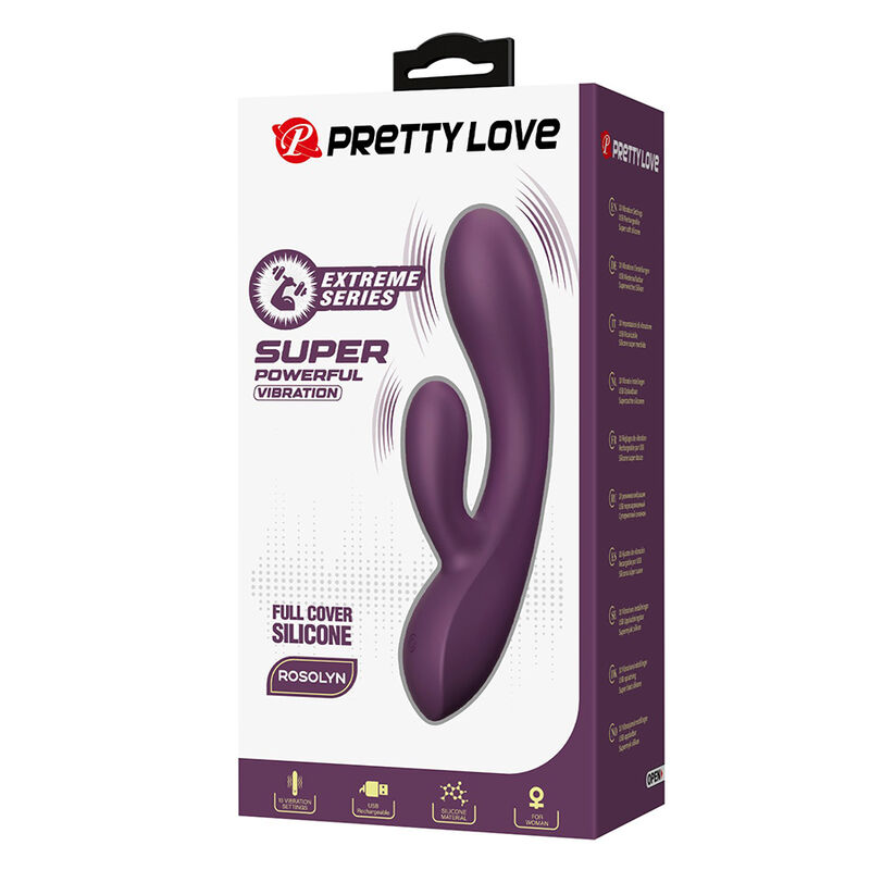 PRETTY LOVE - ROSOLYN RECHARGEABLE RABBIT VIBRATOR 10 FUNCTIONS - Imagen 3