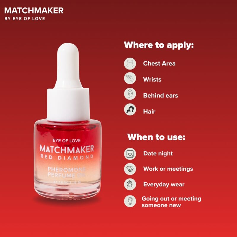 EYE OF LOVE - MATCHMAKER RED DIAMOND PHEROMONE PERFUME OIL 20 ML - Imagen 3