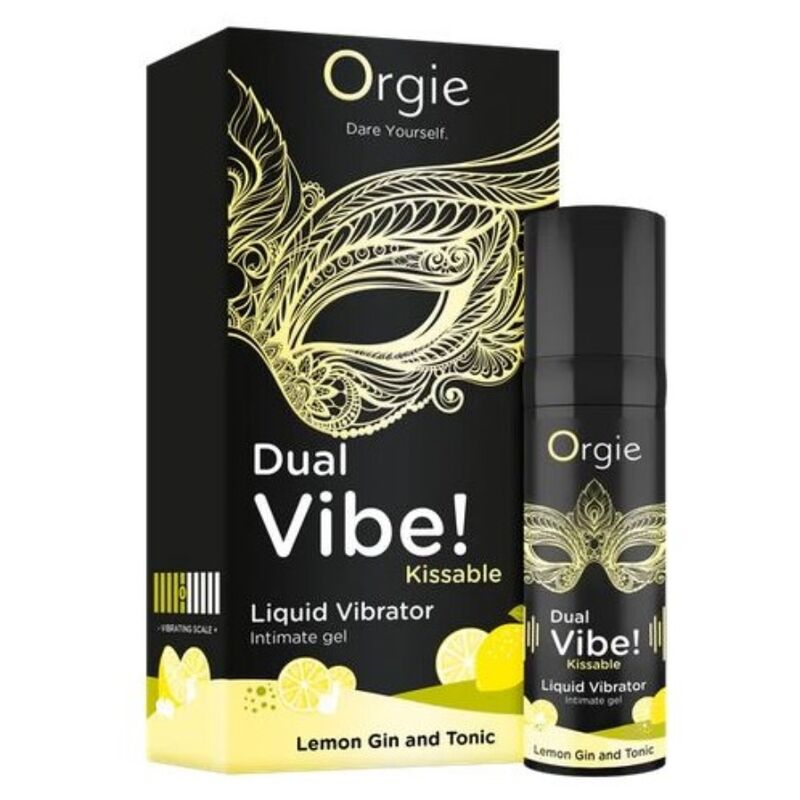 ORGIE - DUAL VIBE! LEMON GIN AND TONIC KISSABLE LIQUID VIBRATOR 15 ML - Imagen 2