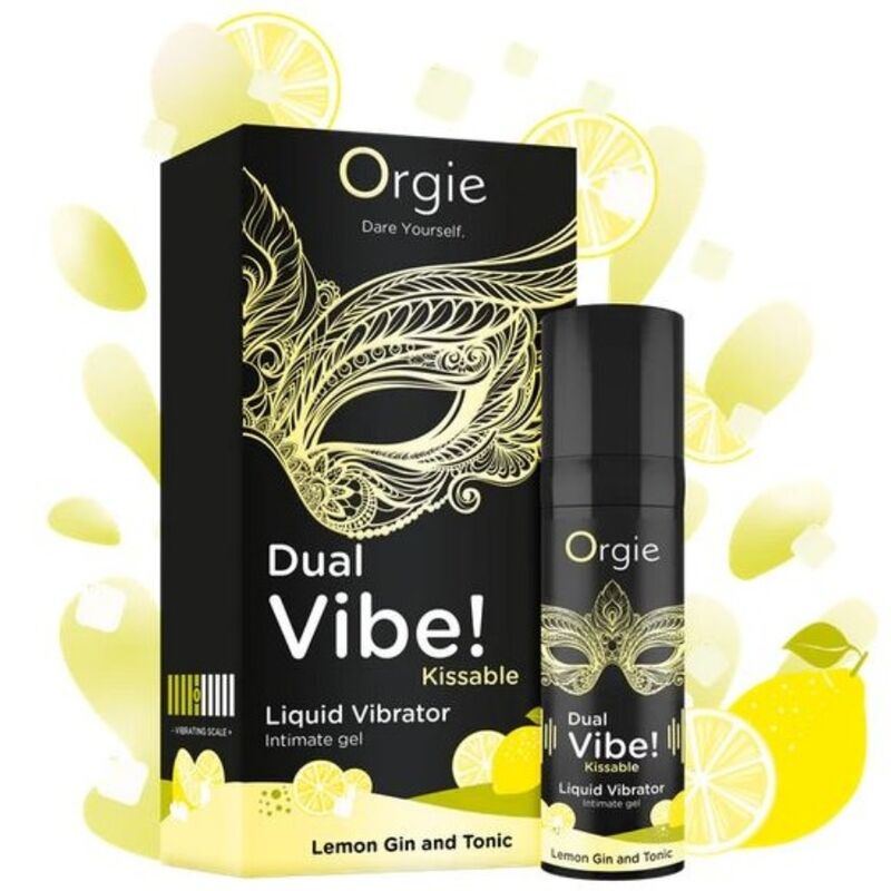 ORGIE - DUAL VIBE! LEMON GIN AND TONIC KISSABLE LIQUID VIBRATOR 15 ML - Imagen 3