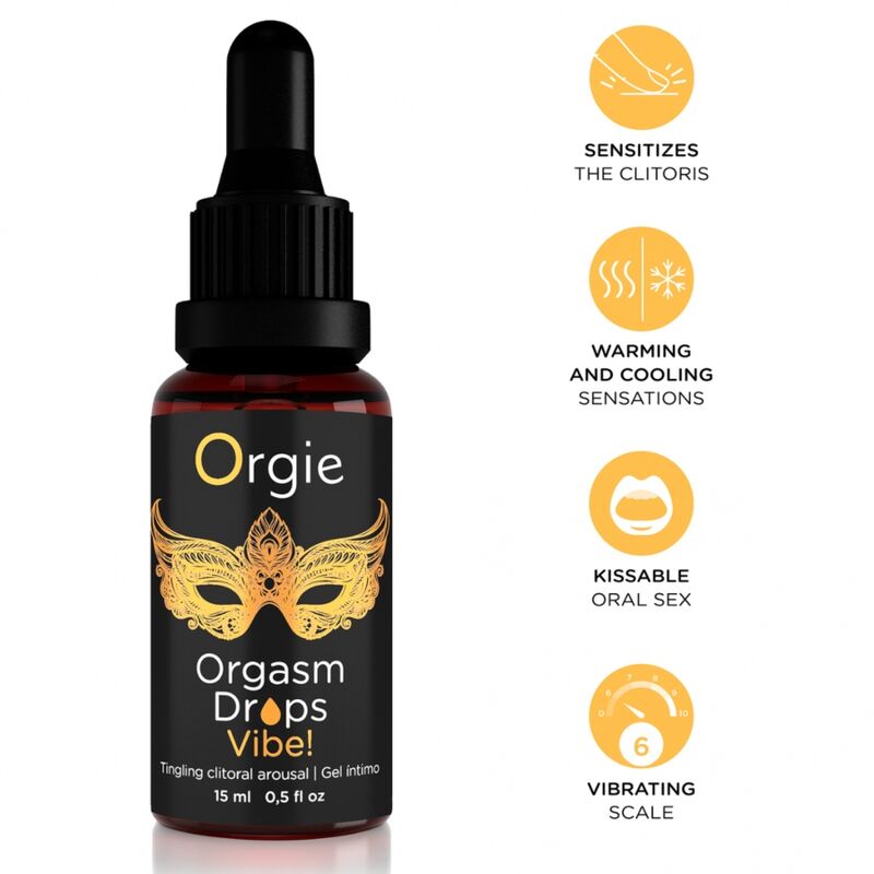 ORGIE - ORGASM DROPS VIBE! VIBRATING CLITORAL AROUSAL 15 ML