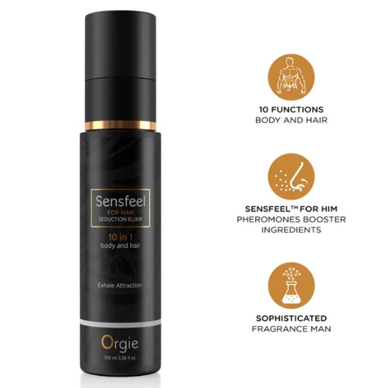 ORGIE - SENSFEEL FOR MAN SEDUCTION ELIXIR 10 IN 1 BODY AND HAIR 100 ML