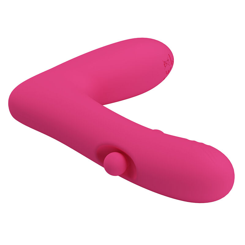 PRETTY LOVE - DUDEN RECHARGEABLE SILICONE VIBRATOR 12 VIBRATION MODES AND 3 ROCKING MODES PINK - Imagen 5