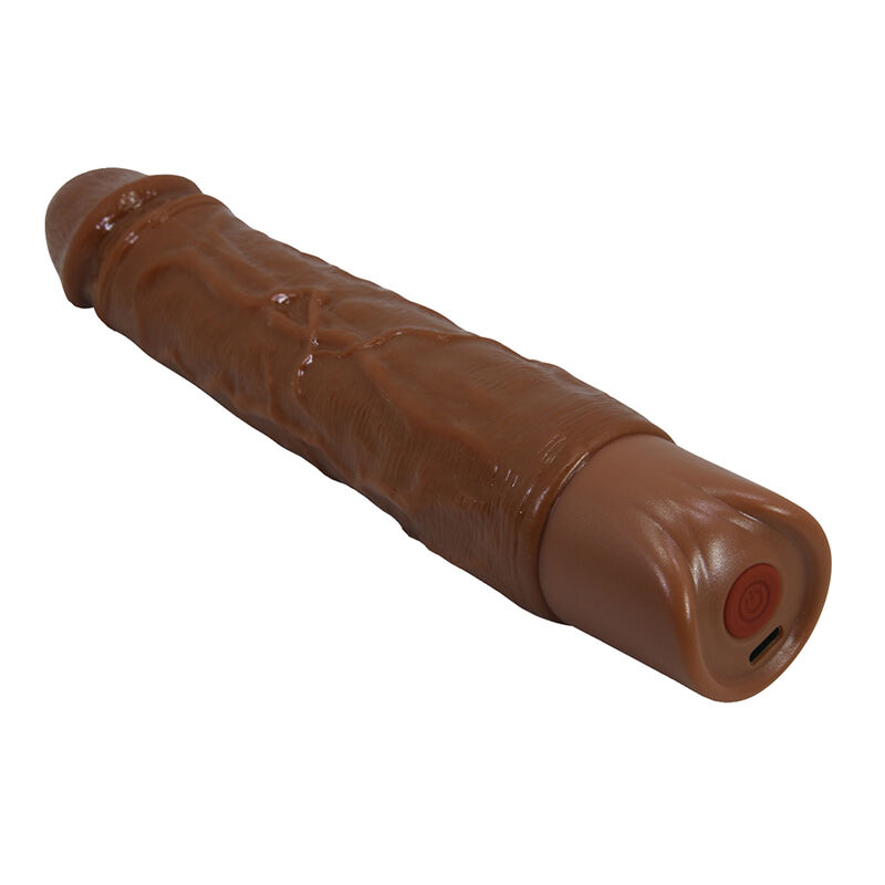 PRETTY LOVE - KESSLER REALISTIC VIBRATING DILDO WITH 10 VIBRATION MODES AND 10 THROWS, 22 CM, BROWN - Imagen 5