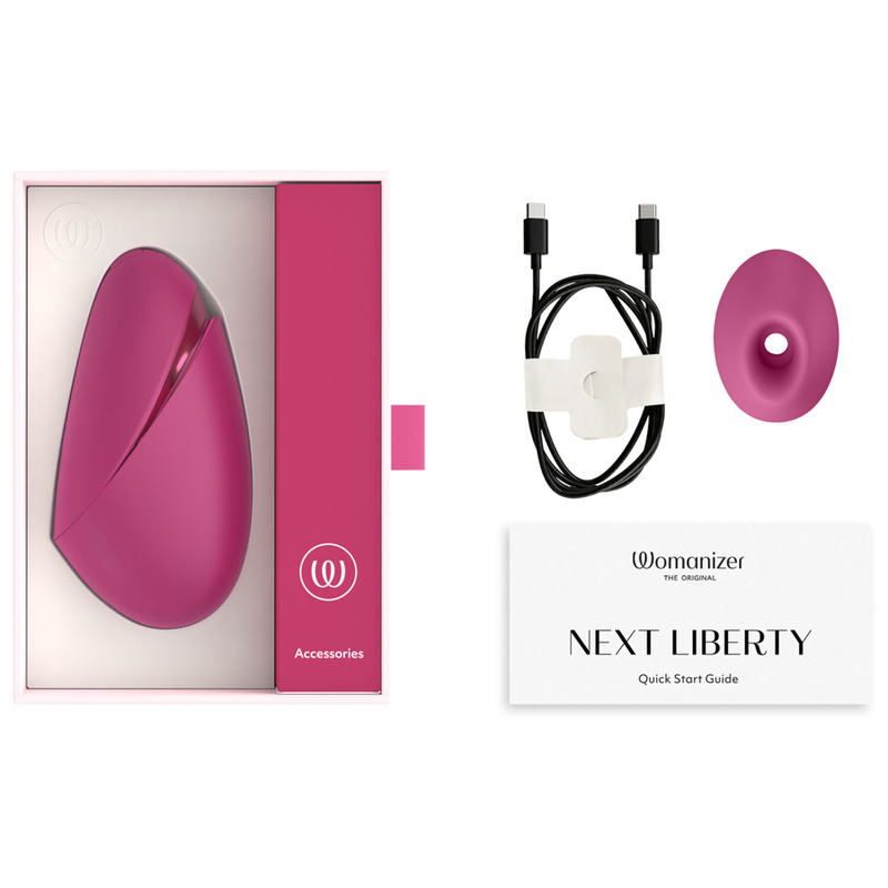 WOMANIZER - NEXT LIBERTY 3D CLITORAL STIMULATOR INTENSE PINK AIR OF PLEASURE - Imagen 4