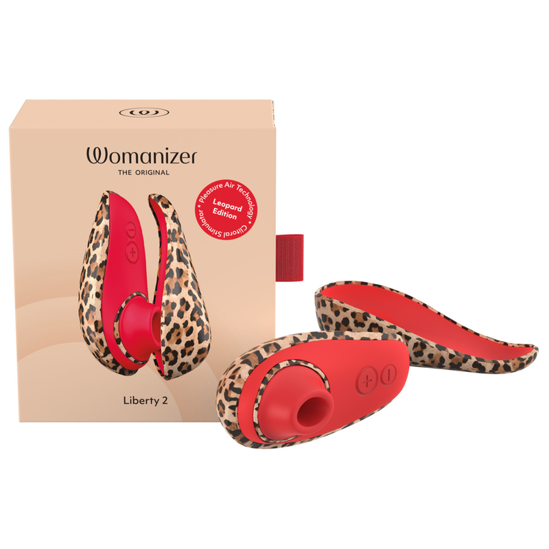 WOMANIZER - LIBERTY 2 SUCTION CLITORAL STIMULATOR 8 INTENSITY LEVELS LEOPARD PRINT - Imagen 2