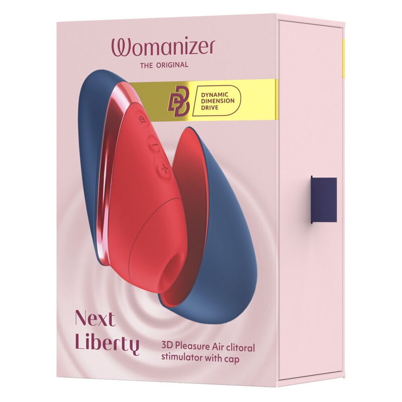 WOMANIZER - NEXT LIBERTY 3D PLEASURE AIR CLITORAL STIMULATOR BLUE/RED - Imagen 2